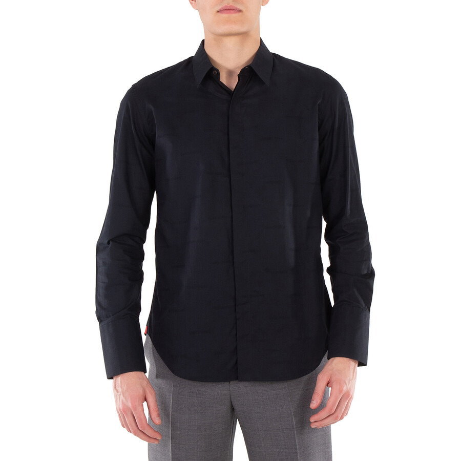 Ferragamo Logo Jacquard Long-Sleeved Sports Shirt - 1