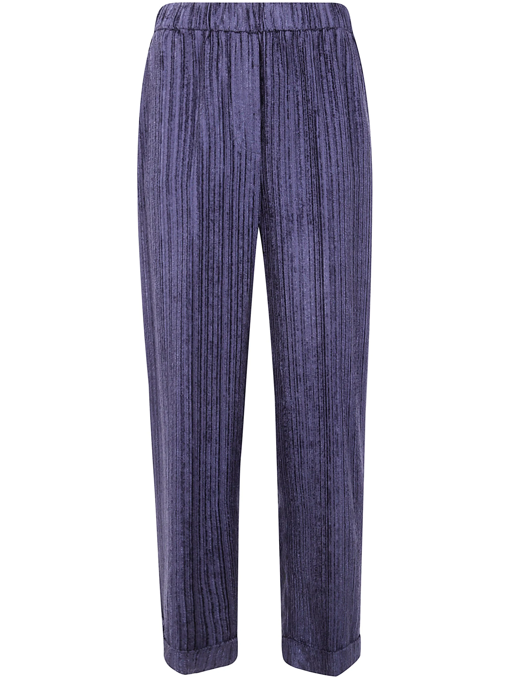 Stretch Waisted Velvet Trousers - 1
