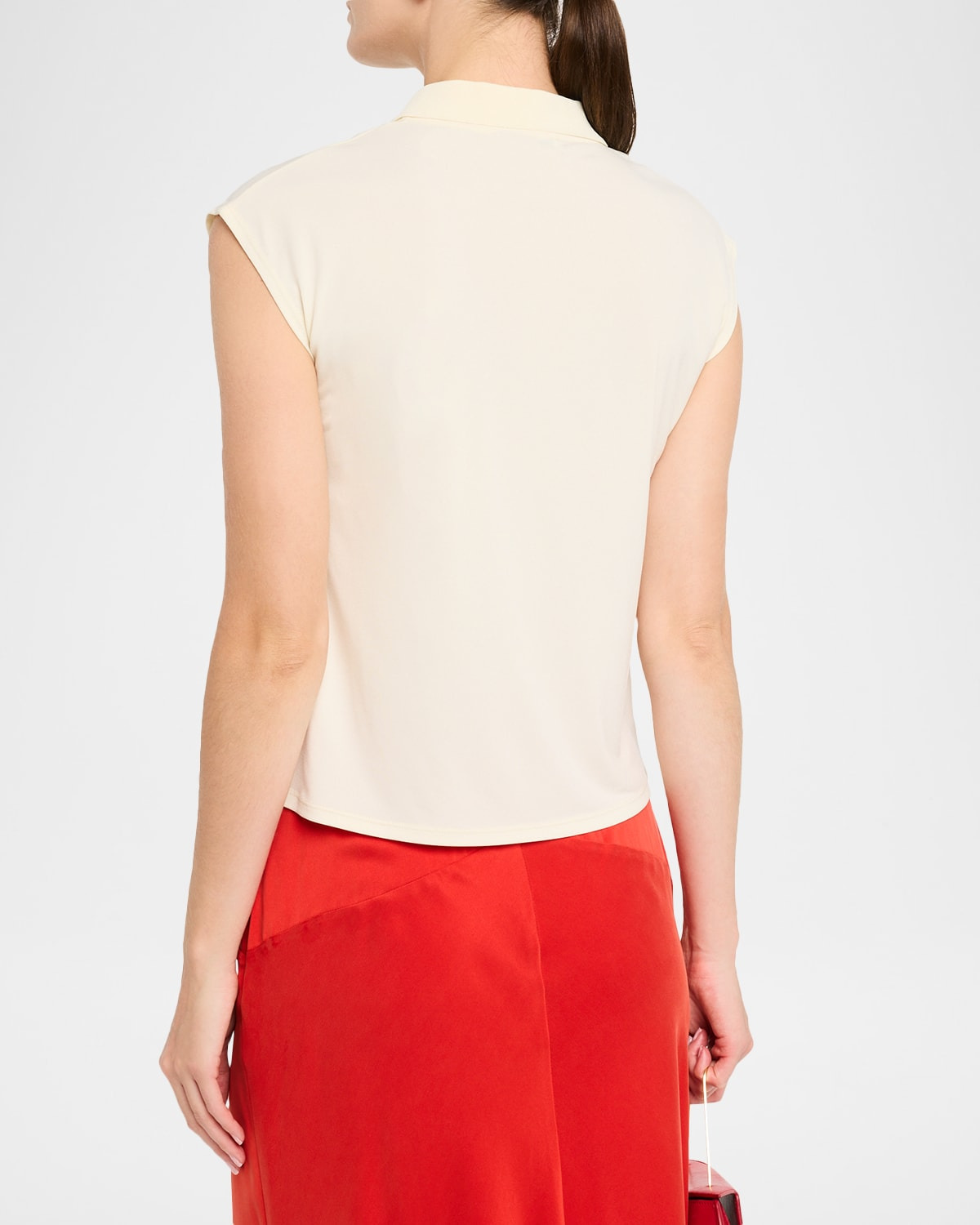 Cap-Sleeve Polo Top - 3