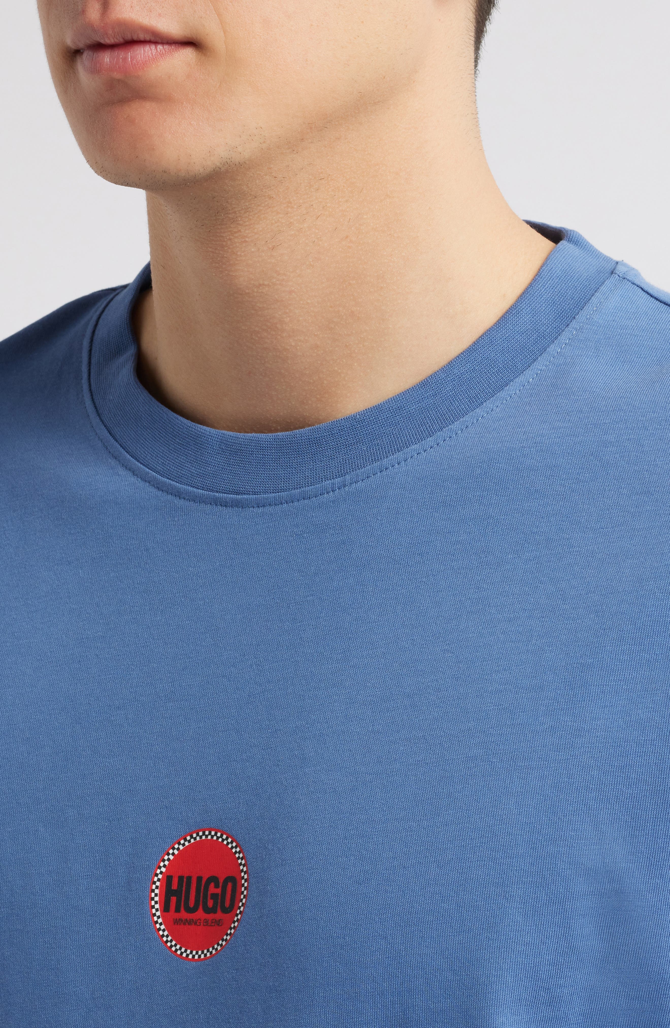 HUGO Derdcho Graphic T-Shirt in Open Blue at Nordstrom - 4