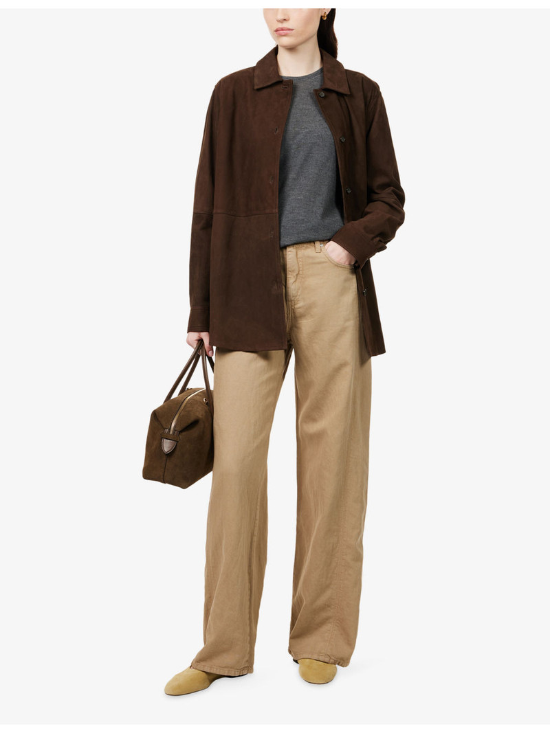 TWP West 11th St Wide-Leg Cotton and Linen-Blend Denim Jeans outlook