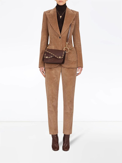 Dolce & Gabbana corduroy high-waisted tapered trousers outlook