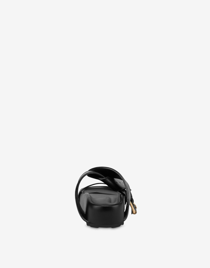Moschino BELTED UP WEDGE SANDALS outlook