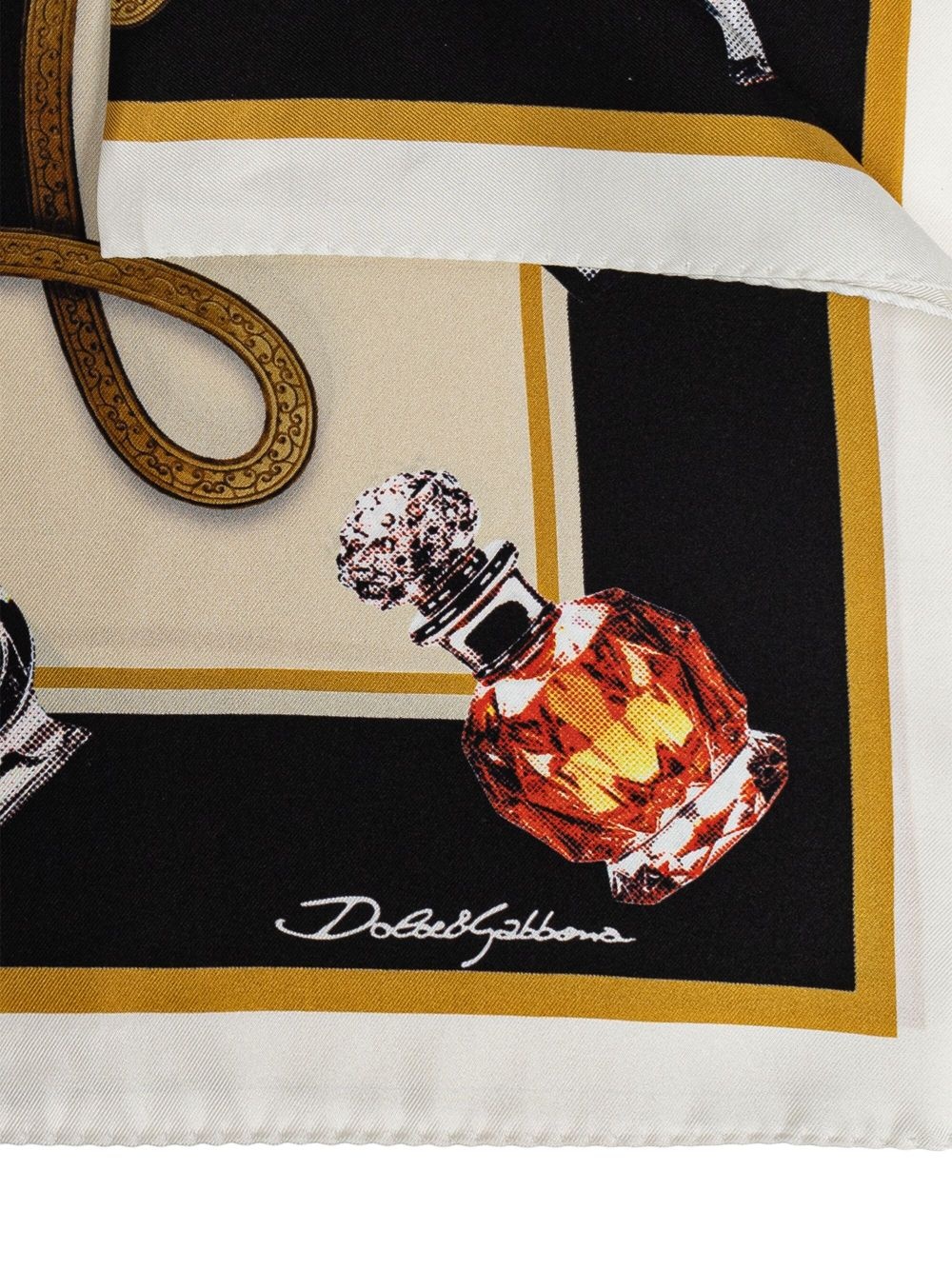 perfume bottle-print scarf - 3