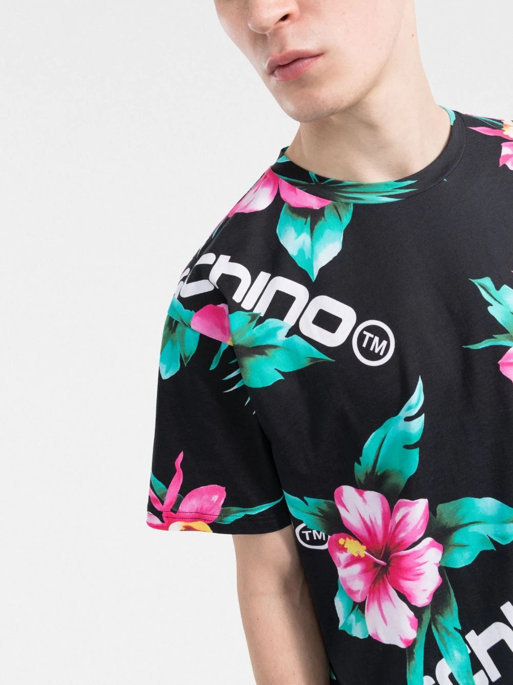 hibiscus logo-print cotton T-shirt - 5