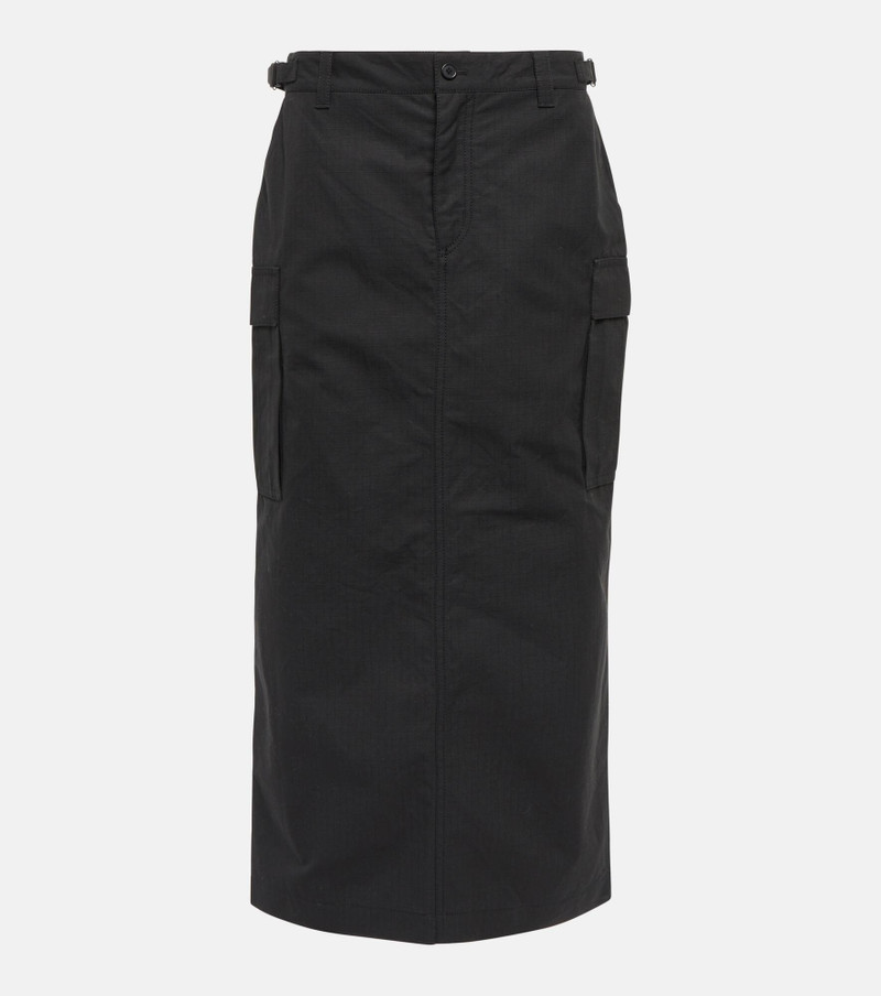 Cotton cargo midi skirt - 1