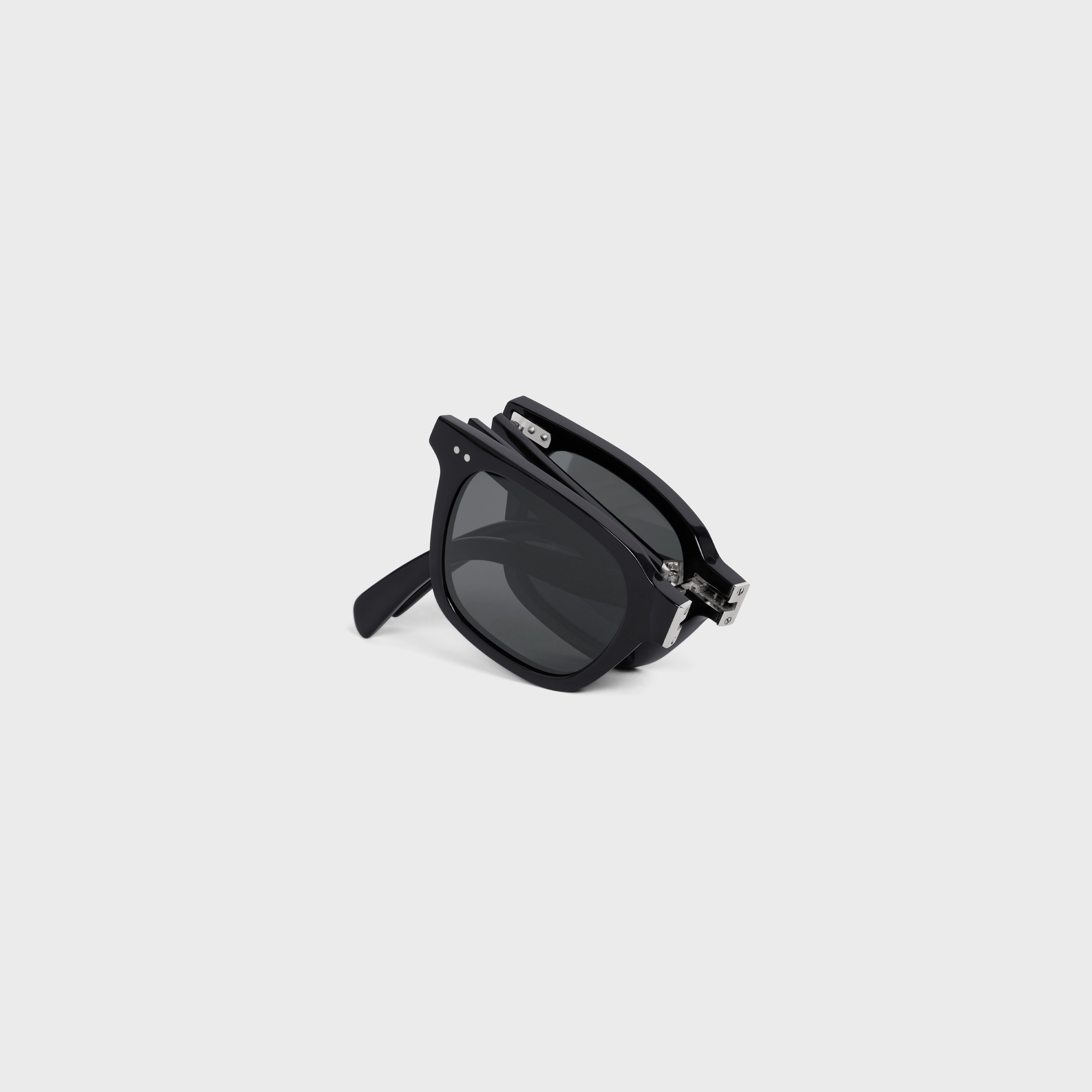 Black Frame 44 Sunglasses in Acetate with Metal - 5