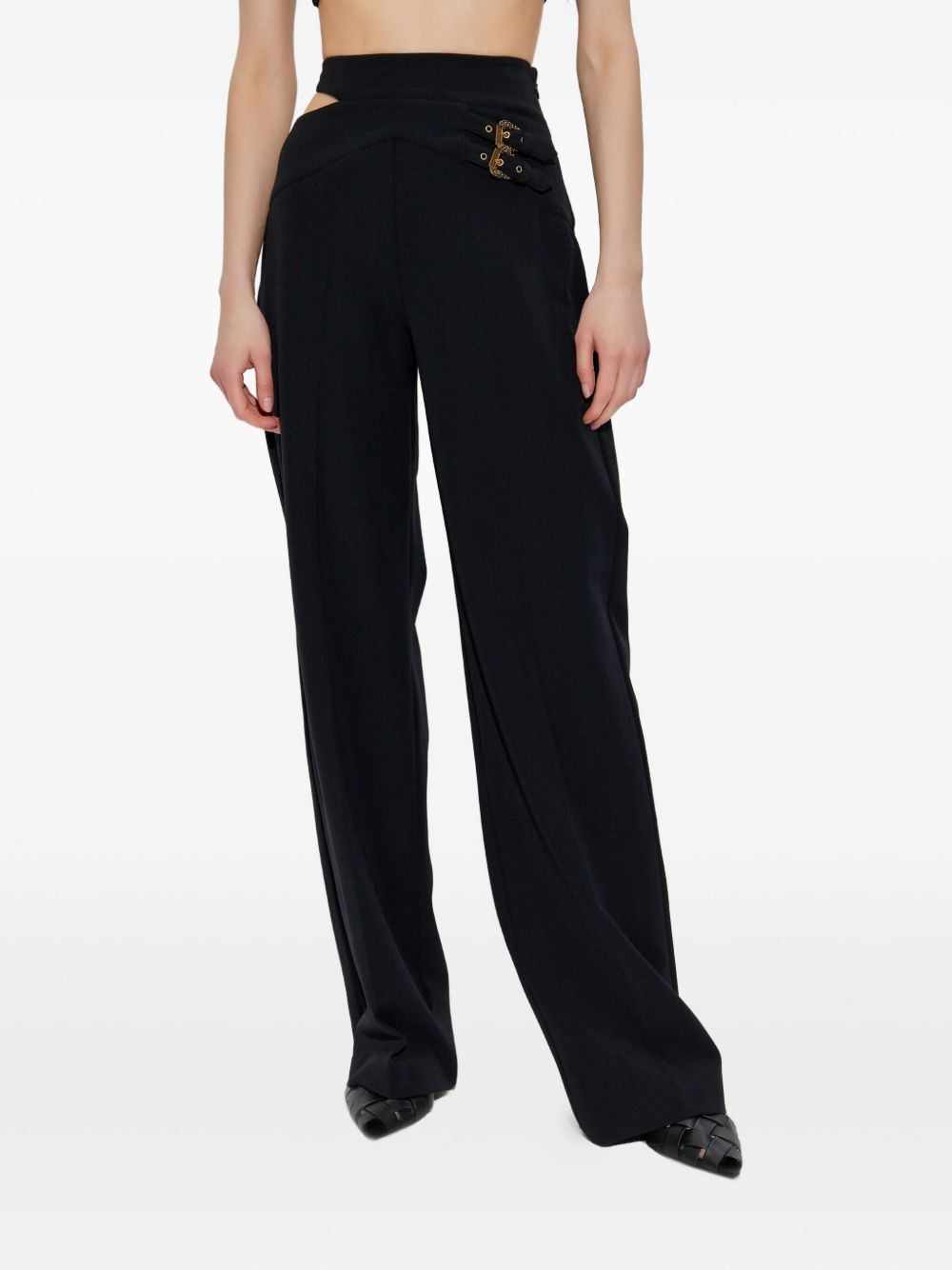 cut-out buckle-detail trousers - 3