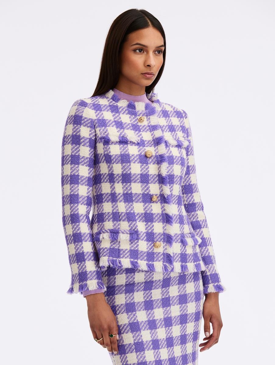 CHECK TWEED JACKET - 1