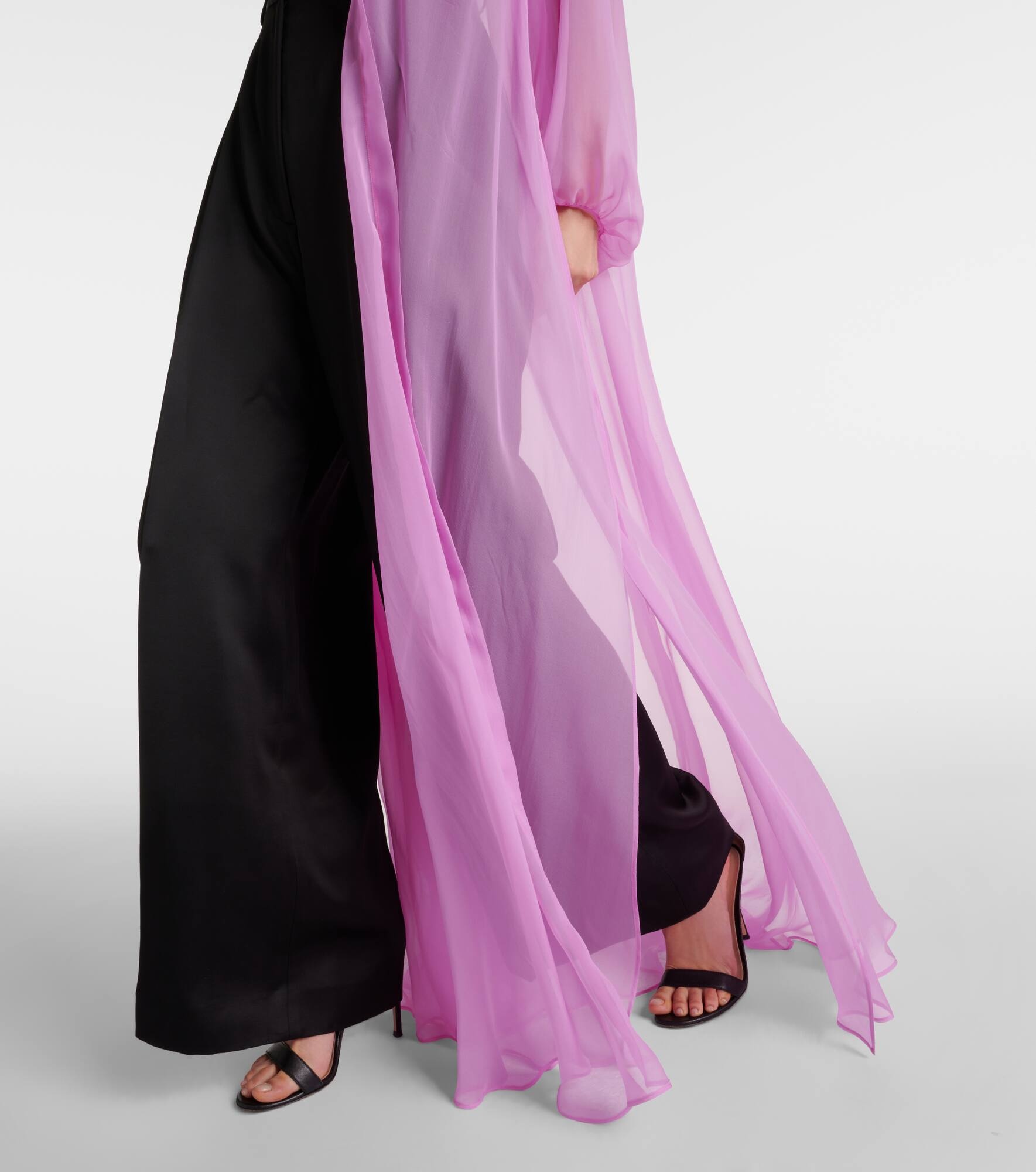 Medicea silk chiffon robe - 6