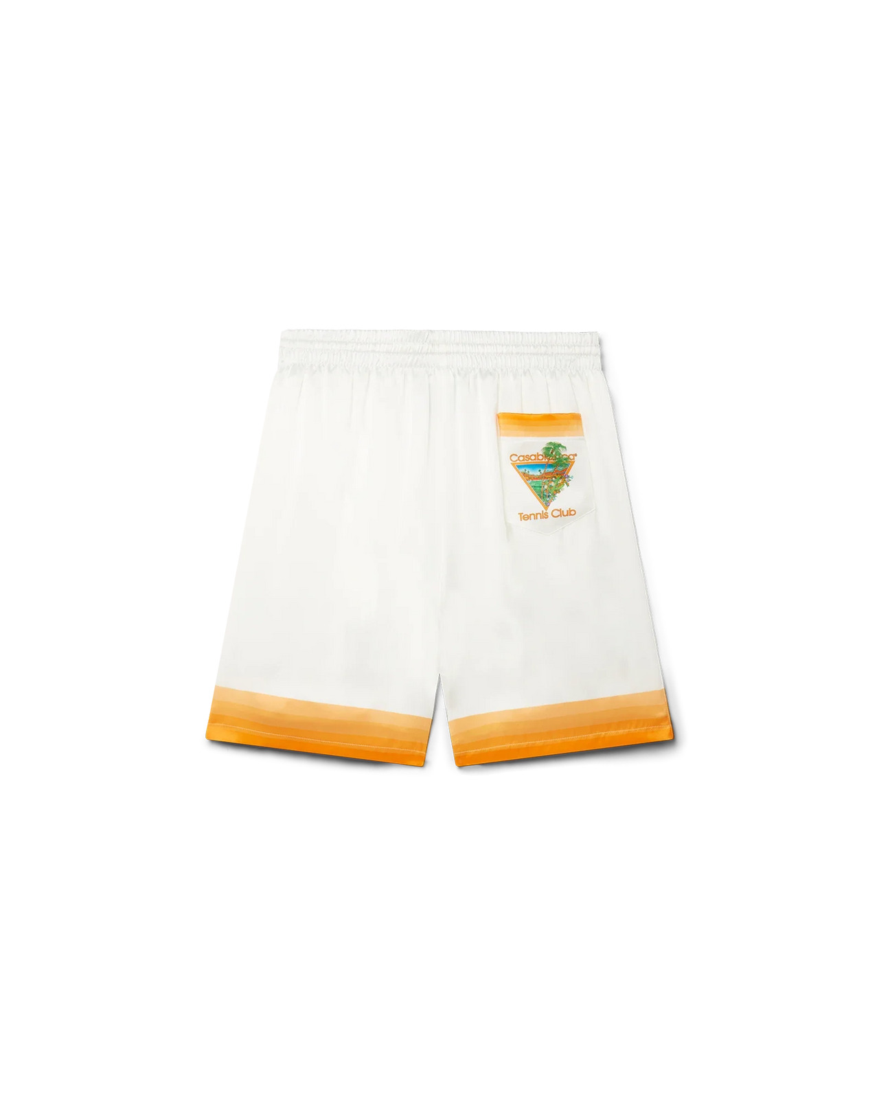 Palm Springs Icon Orange Silk Shorts - 2