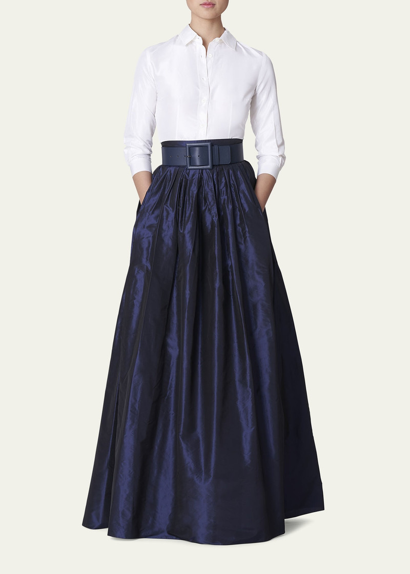 CAROLINA HERRERA Pleated Silk Ball Skirt outlook