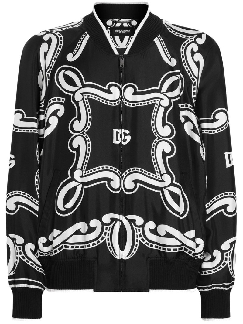 bandana-print bomber jacket 1