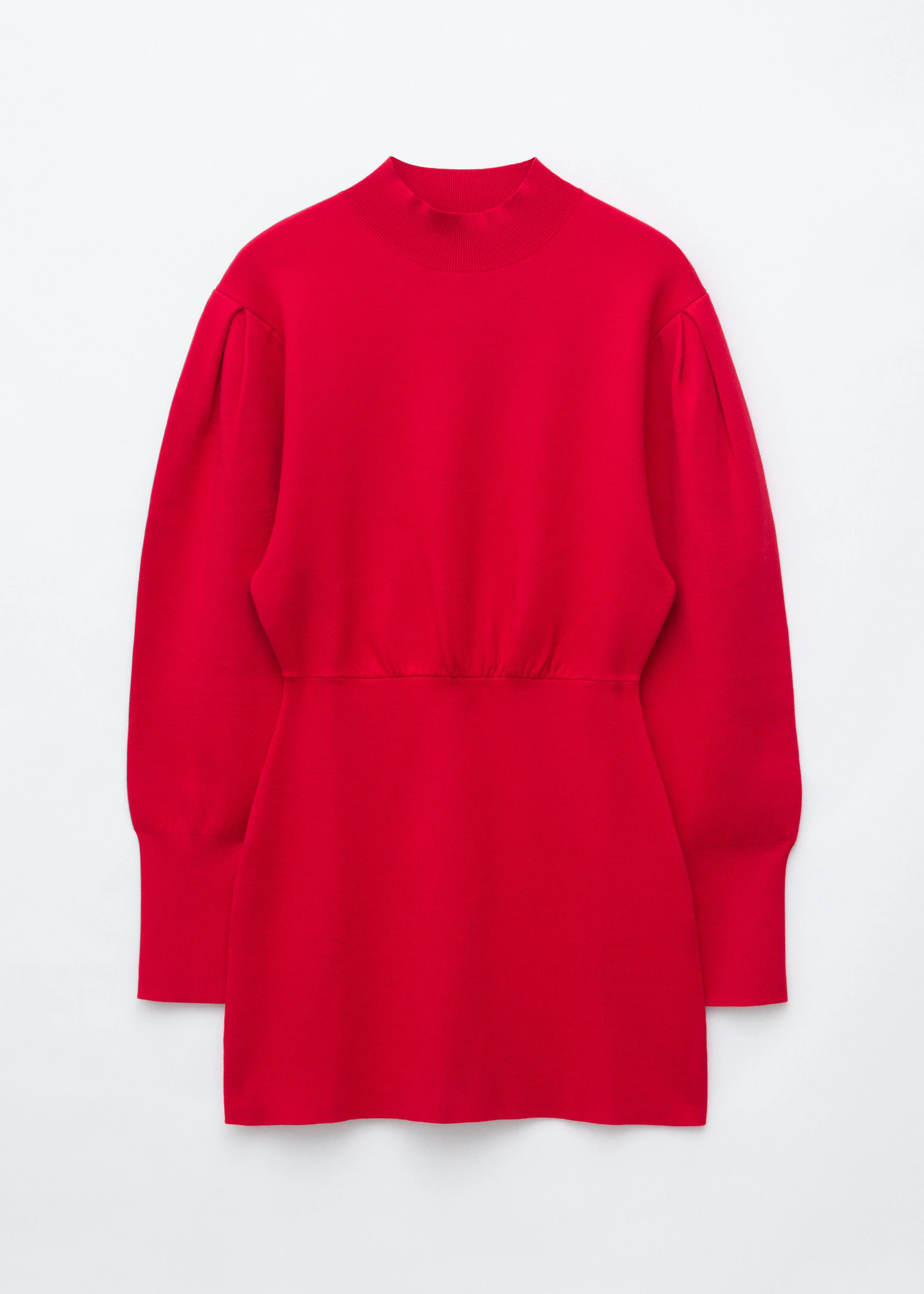 Knitted Mock-Neck Mini Dress - 1