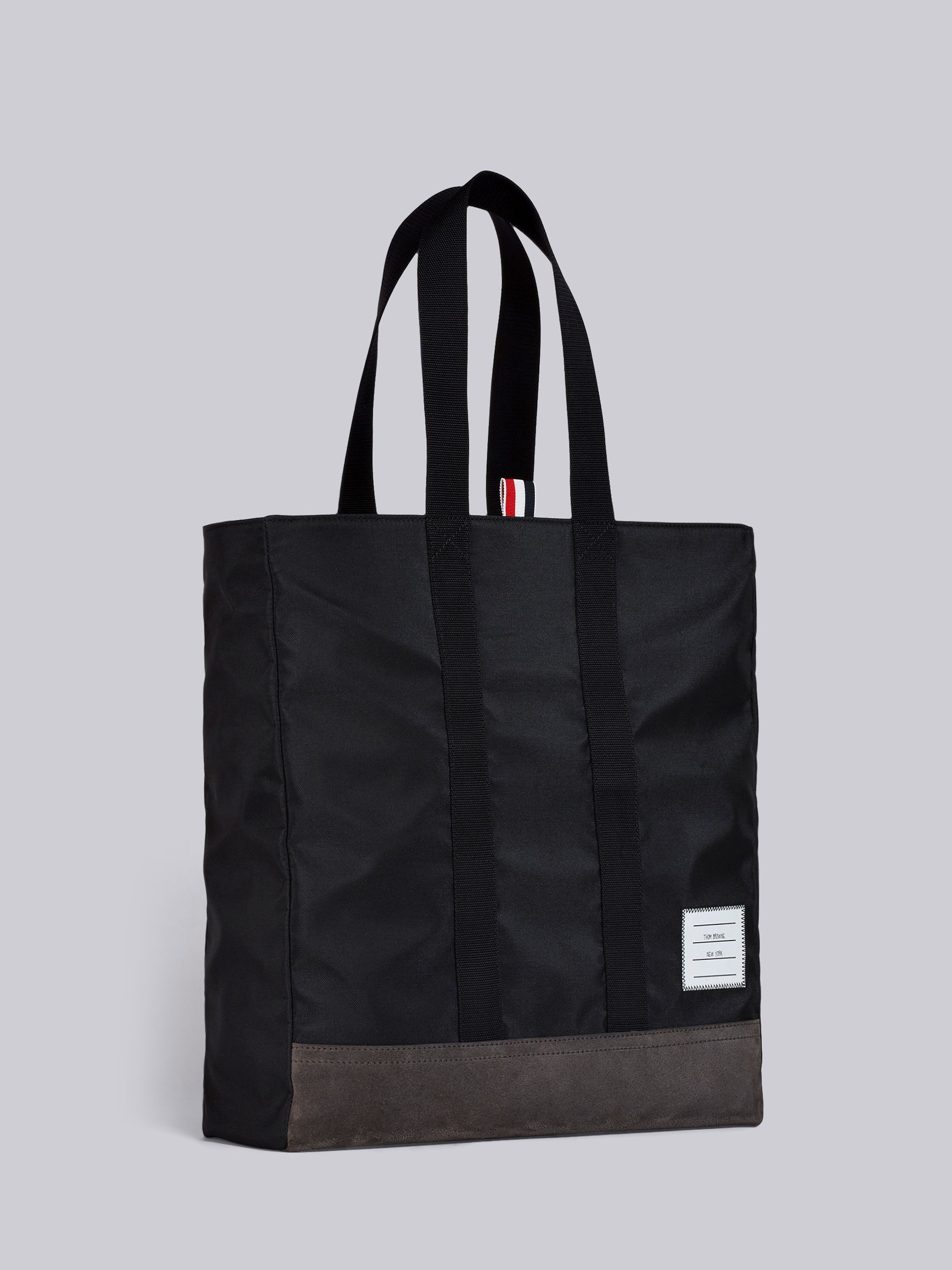 Unstructured Tote Bag In Nylon And Suede - 3