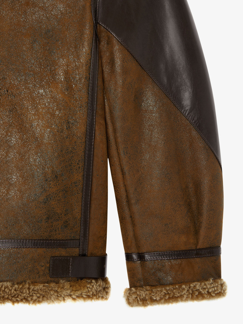 JACKET IN LEATHER AND SHEARLING 5