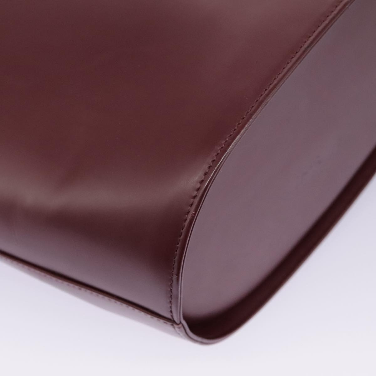 Burberry Shoulder Bag Leather Bordeaux Silver - 12