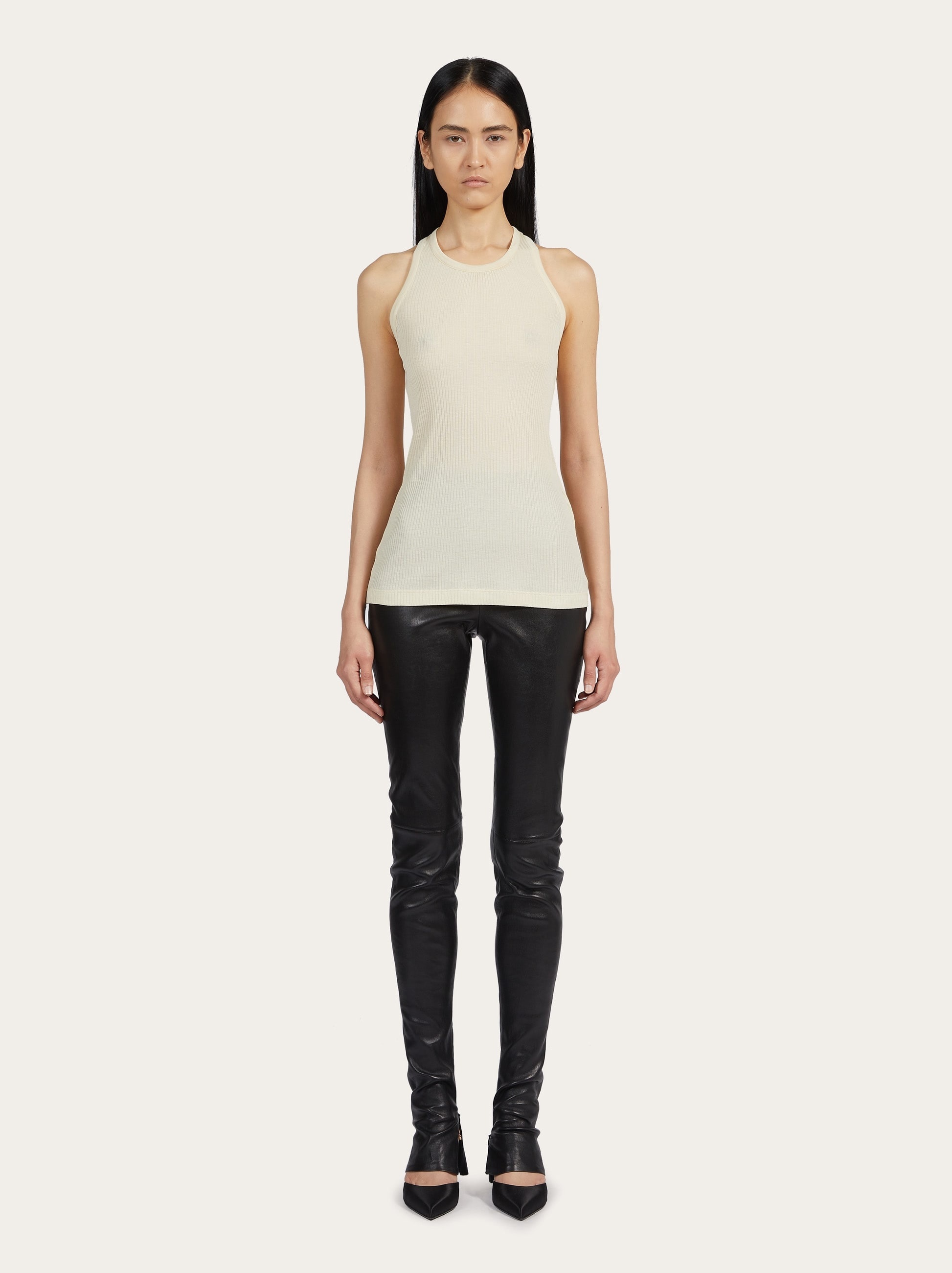 Sleeveless jersey top - 5