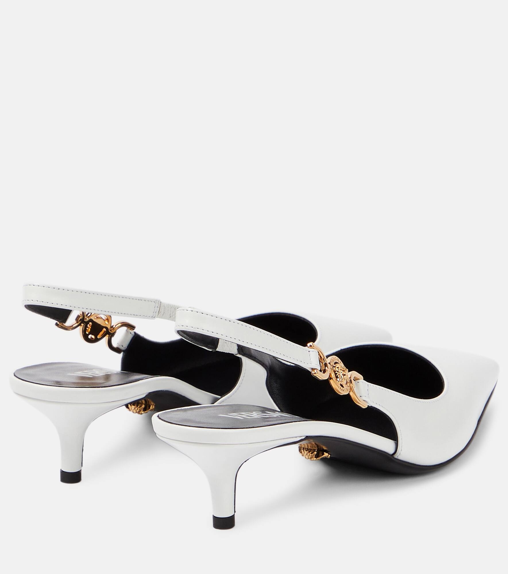 Medusa Biggie leather slingback pumps - 3