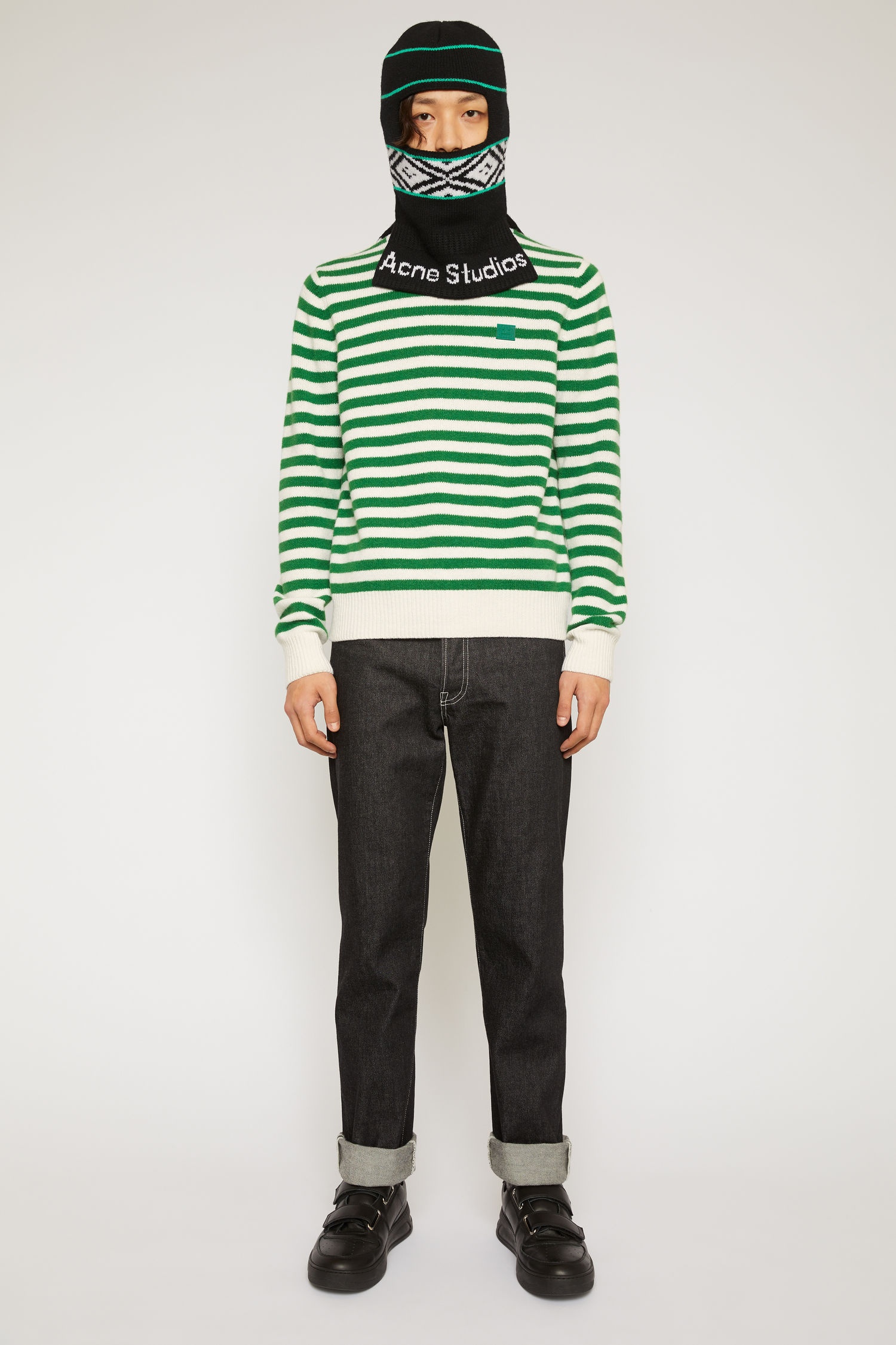 Breton stripe sweater green/white - 2