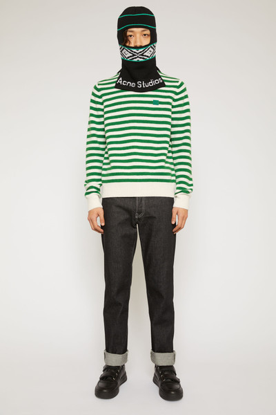 Acne Studios Breton stripe sweater green/white outlook