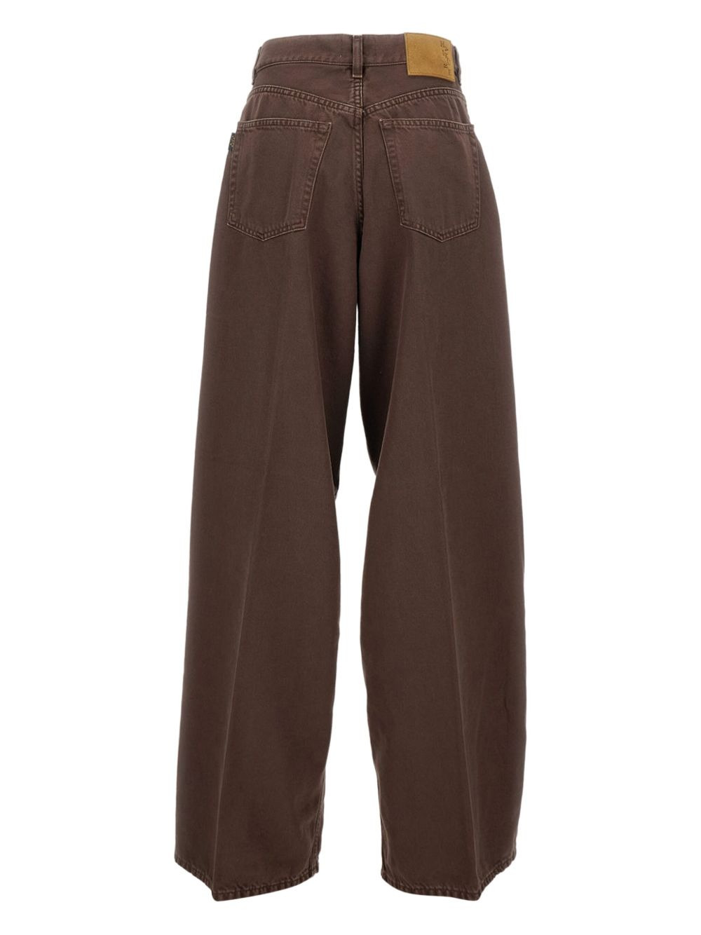 leather-label slouched jeans - 2