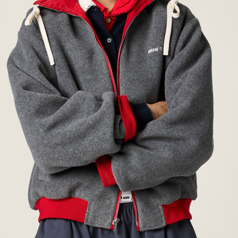 Technical gazar and fleece bomber jacket 6