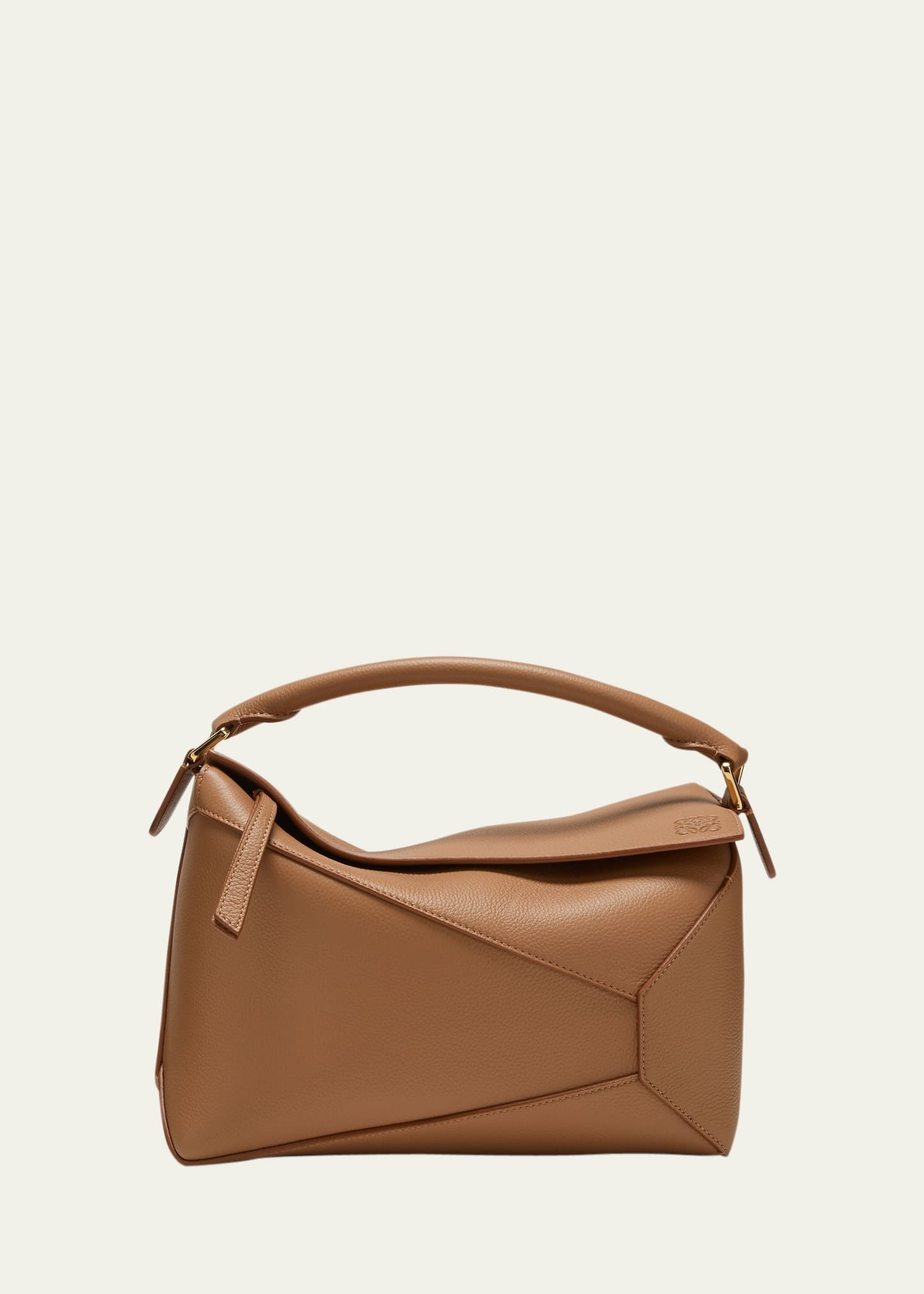 Puzzle Edge Leather Top-Handle Bag - 1