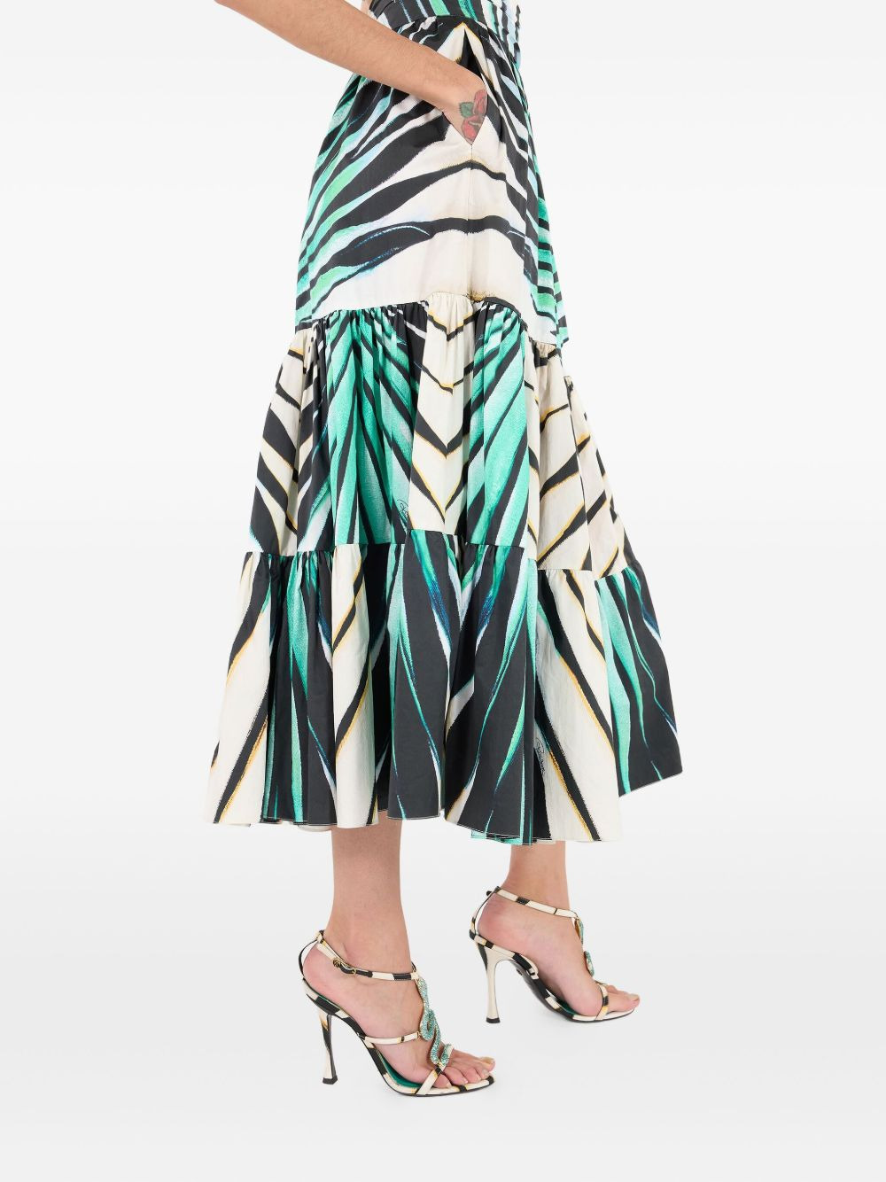 printed tiered skirt - 4