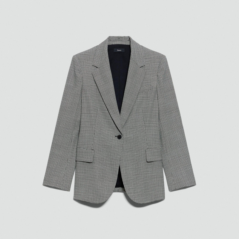 Lynnia Blazer in Wool-Blend Twist 1
