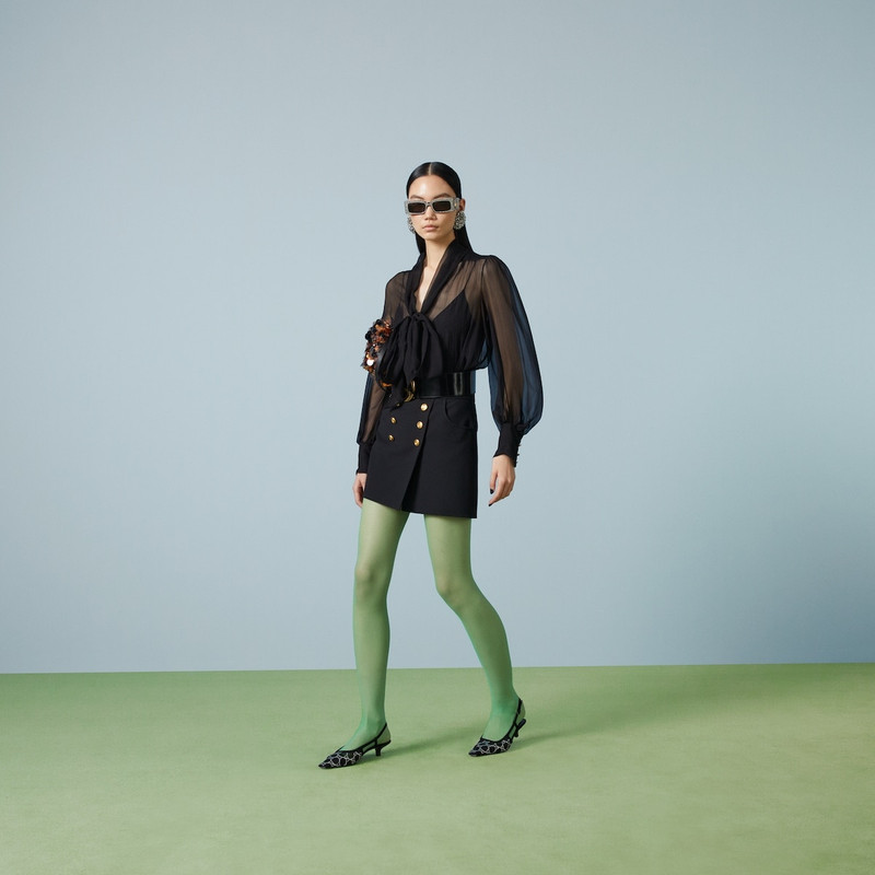 GUCCI Wool silk crêpe skirt outlook