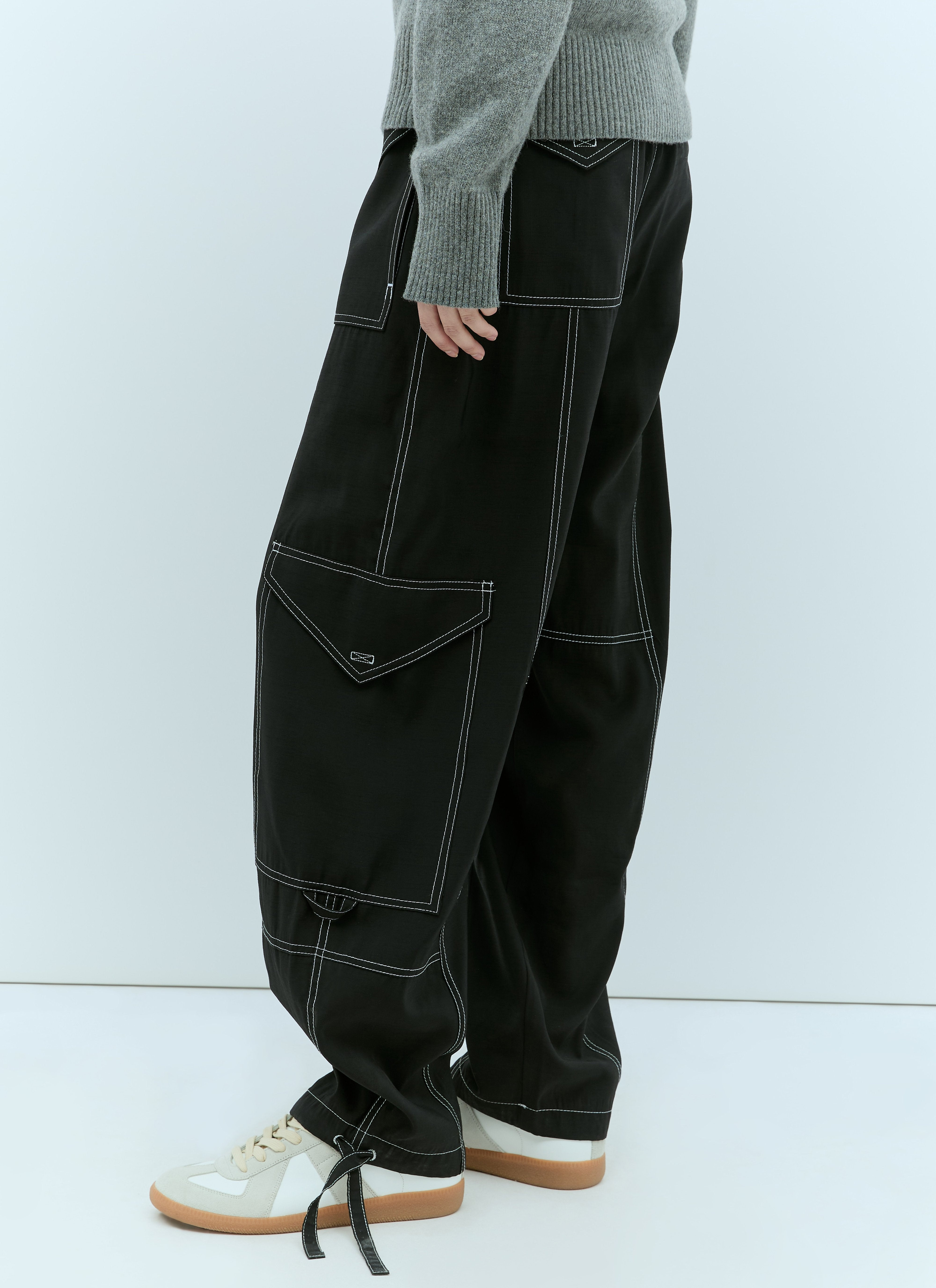 Ganni Women Light Slub Pocket Pants - 3