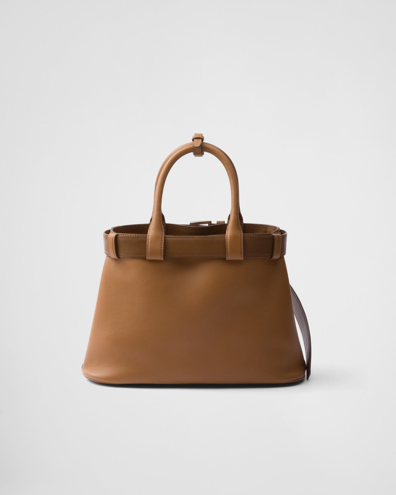 Prada Buckle medium leather handbag with belt 4