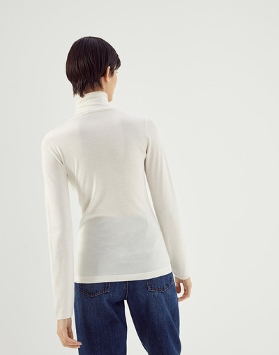 Brunello Cucinelli Cashmere and silk lightweight turtleneck sweater outlook