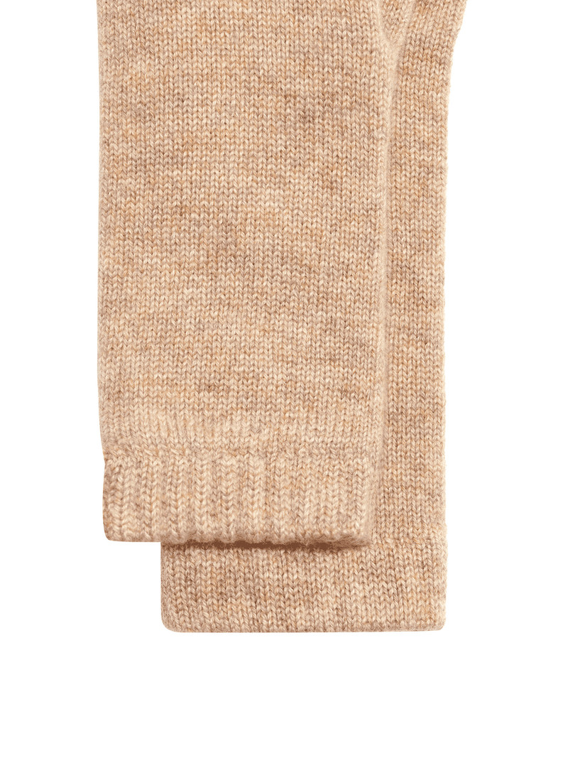 Cashmere Short Cuff Gloves - Oatmeal 3