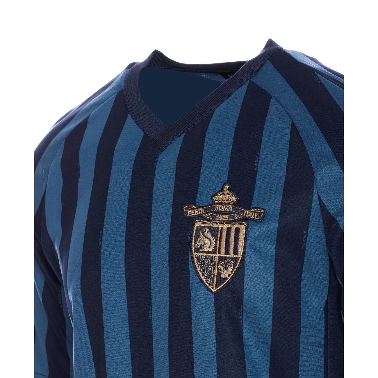 Tシャツ・カットソー Fendi FENDI CREST PEQUIN STRIPE T-SHIRT FENDI Fendi Men Fendi Crest Pequin Stripe T-Shirt | luosophy