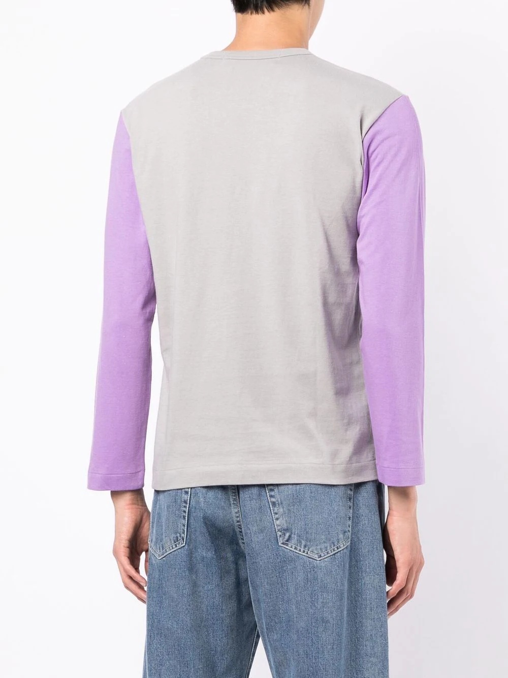 bi-colour long-sleeve T-shirt - 4