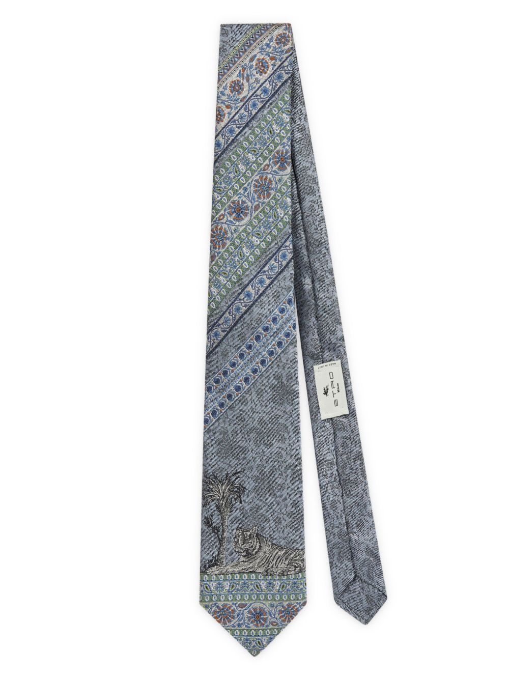 patterned-jacquard tie - 1
