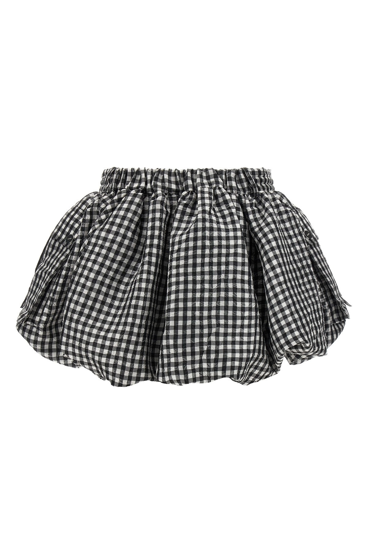 'Crinkled Check Mini Bubble' skirt - 3