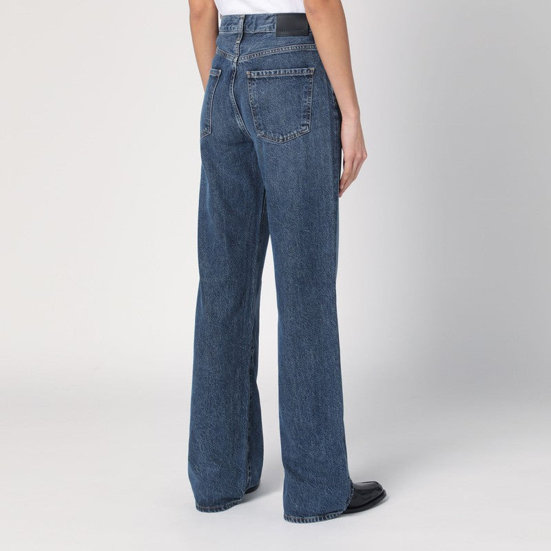 WIDE DARK BLUE JEANS - 2