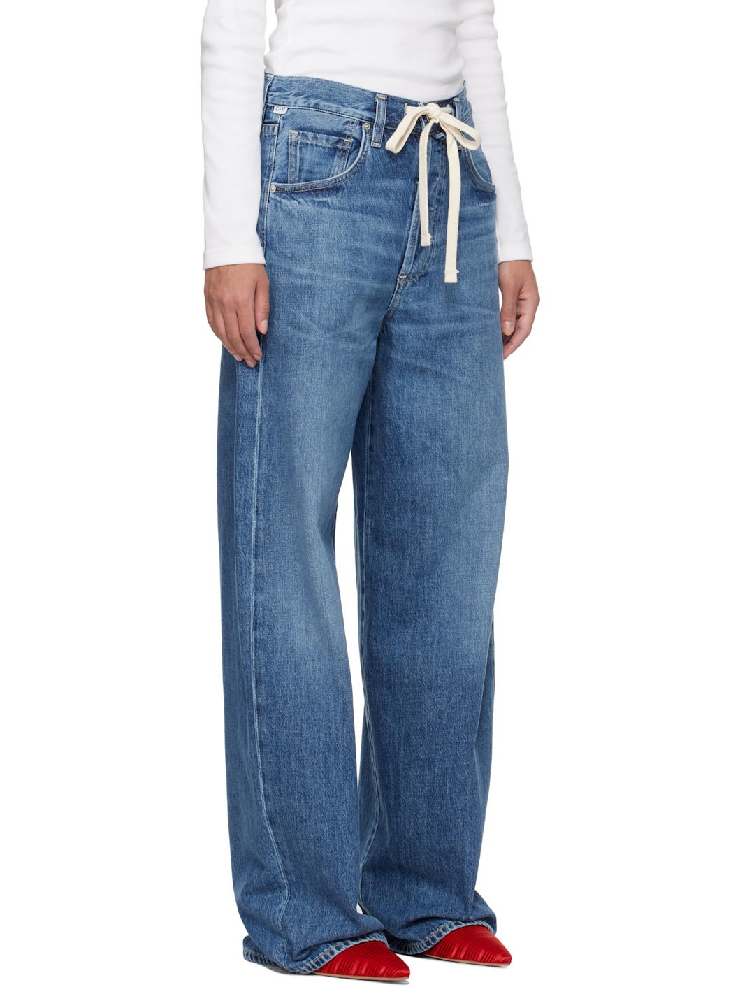 Blue Brynn Drawstring Jeans - 2