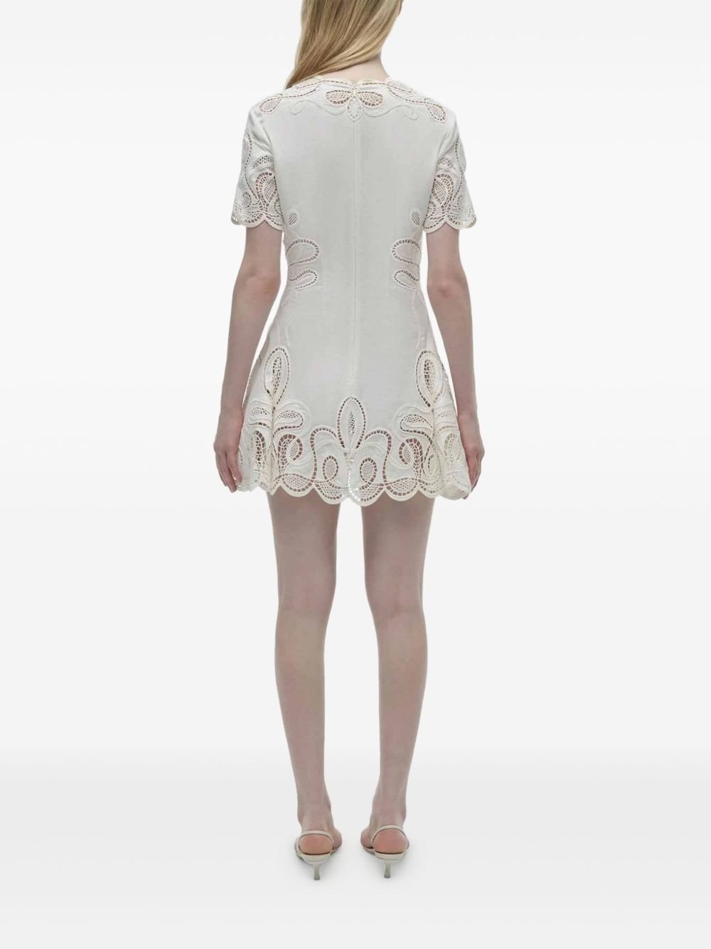 embroidered mini dress - 4