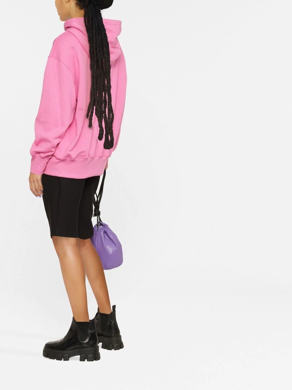 crystal-embellished slogan hoodie - 3