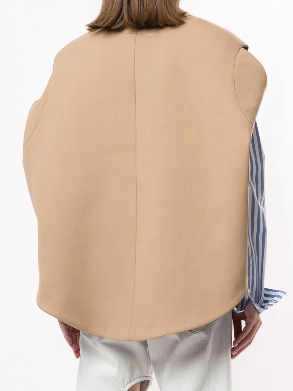 oversized deconstructed waistcoat - 4