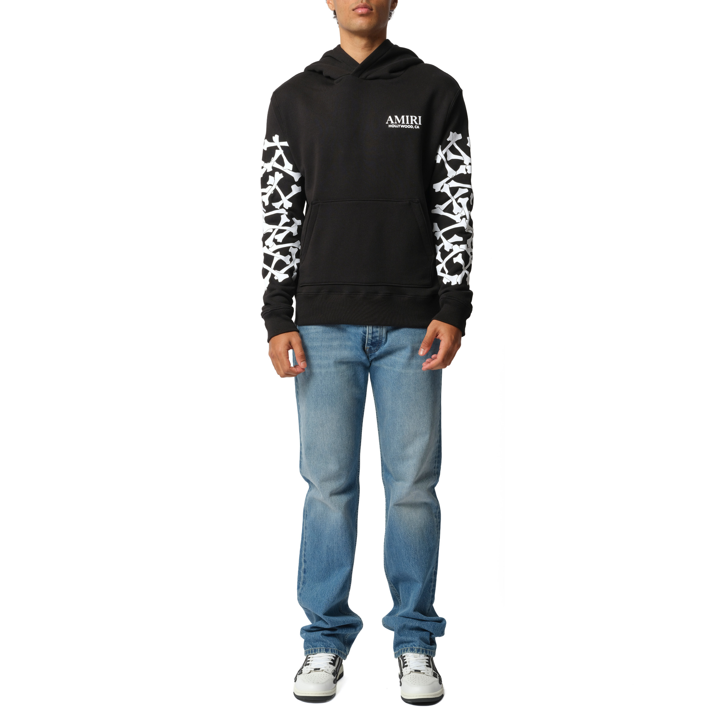 Bones Stacked Hoodie in Black - 4