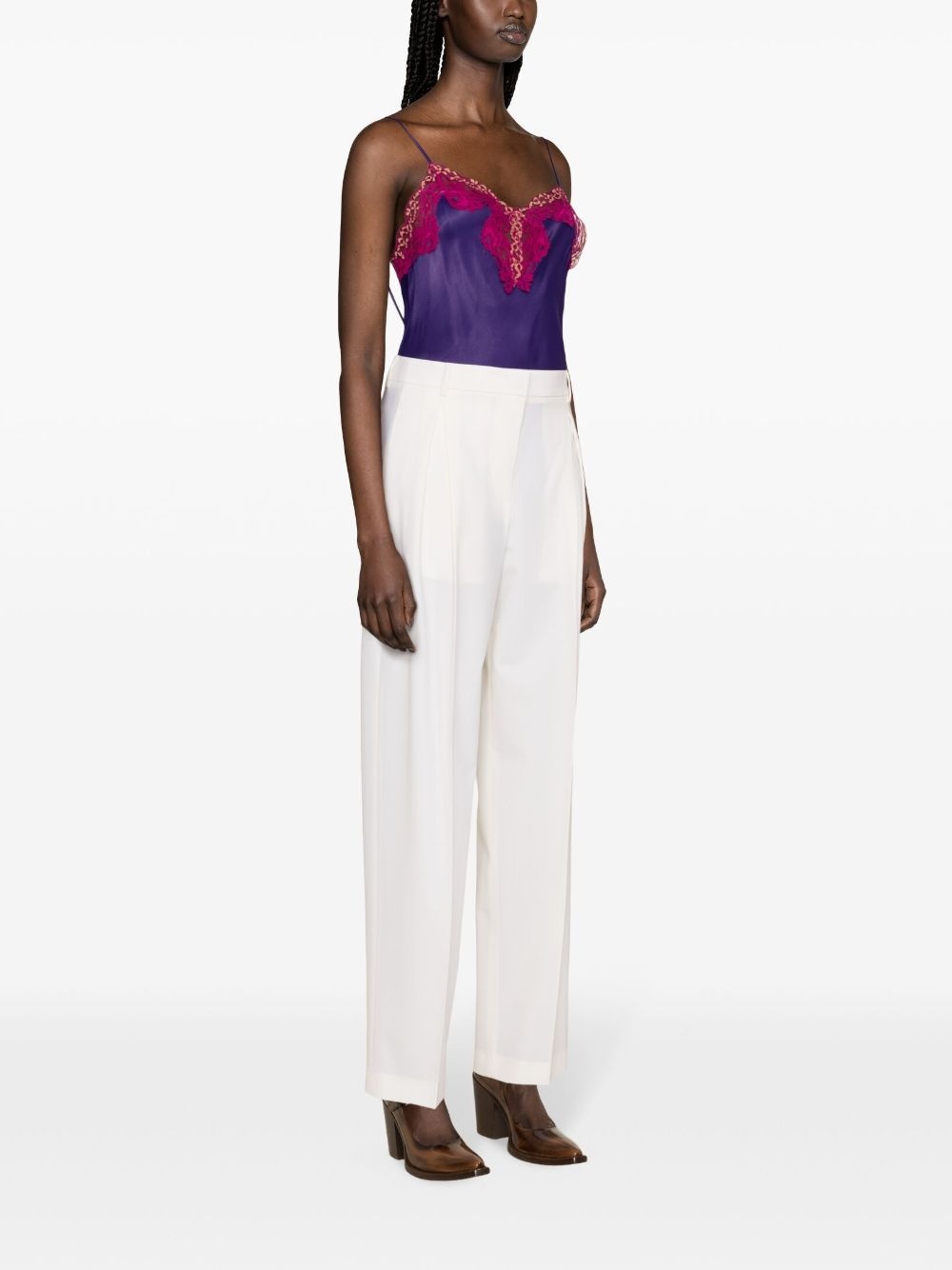 pleated tailored wool trousers - 3