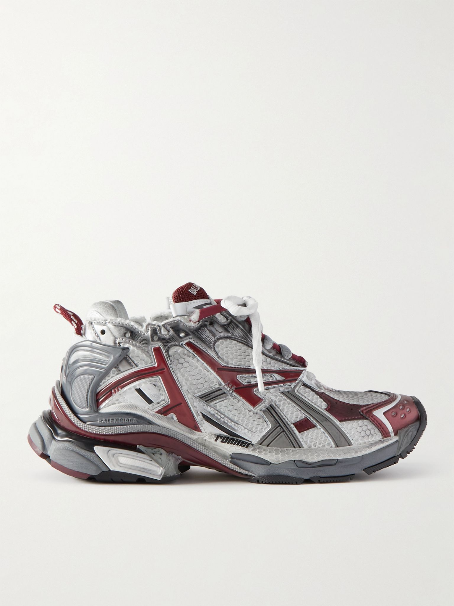 Runner Nylon, Mesh and Rubber Sneakers Gray - 1