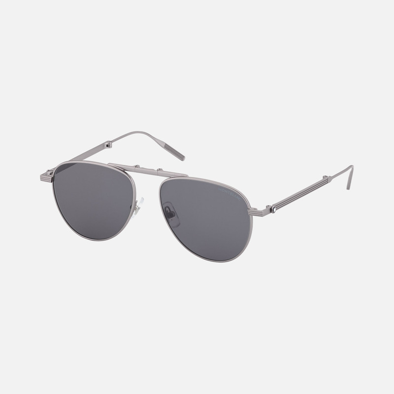 Foldable Square Ruthenium Metal Frame Sunglasses 1