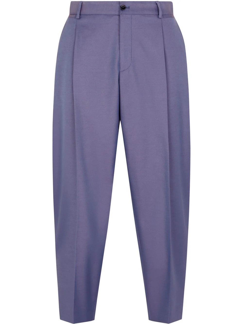 virgin wool-blend cropped tailored trousers - 1