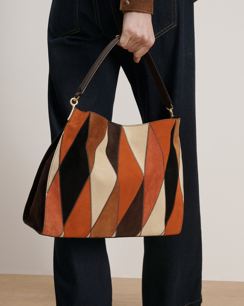 VERONICA BEARD VIDA PATCHWORK SHOULDER BAG outlook